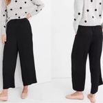 Madewell Pants Drapey Jaquard Huston Crop Black Polka Dot Elastic Womens S Photo 1