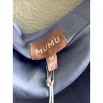 Show Me Your Mumu Jodie Maxi Dress in Borrowed Blue Luxe Satin M NWT Photo 4