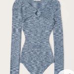 Abercrombie & Fitch π | Blue Knit Sweater Bodysuit O- Ring XXS Photo 0