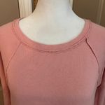 JustFab 100% Cotton drop waist raw edge dusty pink long sleeve minidress. Sz S. Photo 1
