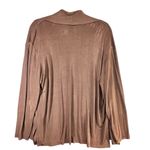 Chico's Additions Cardigan Womens XL Brown Slinky Knit Casual Travel Jacket Lagom Photo 3