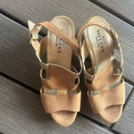 Sesto Meucci  Leather Wedge Sandals Size 10 Photo 3