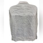 Joie  Womens Linen Top Long Sleeve Button Down White Size L Photo 5