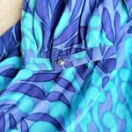 Banana Republic  Blue and Green Midi Dress size 2 Photo 6