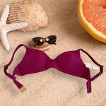 Sea Level Australia Berry Convertible Ribbed Bikini Top size 6 Red Photo 2