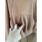 Aerie Rust Orange Terry Cropped Hooded Pullover Sweatshirt Women’s size Small Photo 4