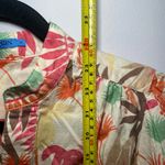 J. McLaughlin  Colorful Tropical Print Long Sleeve Tunic Blouse Cotton size Medium Photo 8