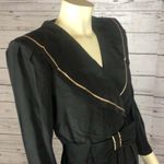 Jonathan Martin Vintage Silk black & gold dress with large round collar size 8 Photo 6