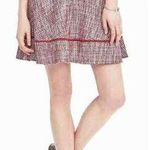 Banana Republic [] Red Pink Tweed Flounce Hem Tiered A-Line Mini Skirt Size 12 Photo 0