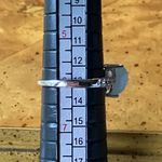 Genuine Aquamarine Sterling Silver Heart Ring Size 6 Photo 7