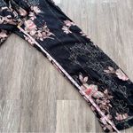 Anthropologie  harlyn black‎ floral long sleeve jumpsuit women’s size S Photo 3