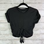 Urban Outfitters Tie Front Crop Top Black Size Medium Photo 0