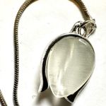 Silver tone tulip lariat necklace Photo 8