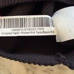 Quince NWT Women's Cropped Halter Ribbed Sweater Knit Tank in Black sz XS Photo 4