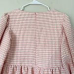 Sister Jane Pink Rosy Knees Tweed Confetti Square Neck Puff Sleeve Dress Size S Photo 10