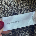 Chunky Marled Knit Button Front Cardigan Sweater Coat Gray Brown Women's L Photo 6