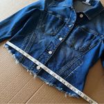 Bar III  distress seam-detail jean jacket, size S denim jacket Photo 5