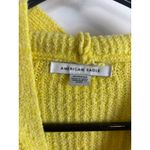 American Eagle Womens Cropped Knit Hoodie Yellow Pullover Sweater size XS Photo 1