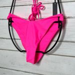 Lovers + Friends  Hot Pink Wrap Bikini Set Halter Top Small High Bottoms Medium Photo 3