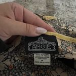 Angie  Tan Floral Lace Trim Mini Skirt Size Medium Photo 4