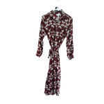 Women's Myra Bag Long Sleeve Dress L Burgundy Beige Butterfly Print Size L Photo 7