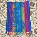 Pashmina  Wrap Shawl Scarf Tassel Fringe Rainbow Peacock Photo 2