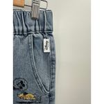 Disney Womens Mickey Mouse Pluto Denim Jeans Size L Stretch Waist Relaxed Fit Blue Photo 5