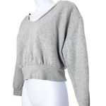 Urban Outfitters  Gray V-Neck Oversized Cropped Sweatshirt Size S Photo 3