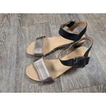 Eric Michael  Black Metallic Wedge Sandals Shoes Euro 36 - US 6/6.5 Photo 1