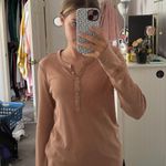 Aerie  brown long sleeve button up Photo 0