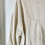 POL  Ivory Distressed Denim Jacket Sz M Photo 6