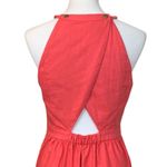 Market & Spruce NEW Halter Dress Linen Coral Linen Cotton Women's Size Medium Photo 8