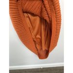 Freshman 1996 Orange Brown MIDI Sweater Dress Size Large Spaghetti Strap Knit Photo 3