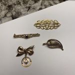 Lot Of 4 Gold Tone Vintage Photo 1