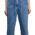 90s New York & Co. Vintage Jeans High Rise Straight Leg Jeans Ribbon Belt 8 30" Blue Photo 0