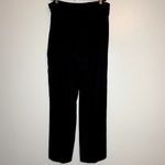 Eileen Fisher Georgette Crepe Pants 100% Ankle Silk High Waisted Black Small Photo 5