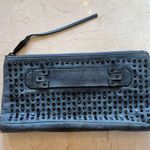 She+Lo Like New Blue Studded Clutch Medium Size Photo 0