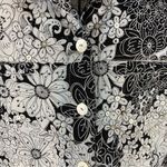 Black & White Floral Sequined Unique Handmade Demim Jacket LA Blend Size Medium Photo 7