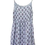 Roller Rabbit August Dakota Mini Dress Light Blue & Red Batik Print Size Small Photo 3