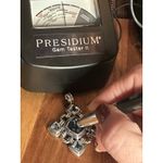 David Yurman .925 Sterling Silver London and Blue topaz Byzantine Cross Photo 5