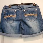 Hot Kiss  Denim Blue Bermuda Cuffed Shorts Stones Photo 3