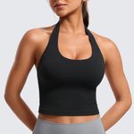 CRZ Yoga Black  X-small Halter Cropped Athletic Tank Photo 0