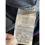 DKNY Dark Wash Denim Crop Jacket Size XL Sequins Logo Pockets Button Up Collar Photo 8