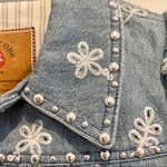 Marc Jacobs  Stud Broderie Anglaise Daisy Embroidered Denim Jacket Size XS Photo 8
