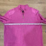 Ralph Lauren Lauren  Fuchsia Zip-Up Cardigan. 100% Cotton size 3X Photo 9