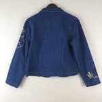 Christmas Sequin Patches Denim Blazer Size L Photo 2