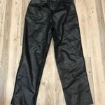 Nasty Gal NWT  Black Faux Leather cropped pants sz 6 Photo 2