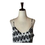 Diane Von Furstenberg  Shirt Women Medium‎ Black White Geometric Cami Tank Top Photo 2
