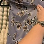 Japna  Lavender Floral Wrap Blouse Shirt Size Small Flutter Bodice Sleeveless Photo 7