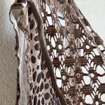 Tempo Paris Boho Crochet Size Medium Brown Animal Print Fall Layering Kimono Photo 9